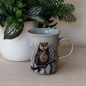 Vintage Otagiri Owl Design Ceramic Mug Made In Japan 4"